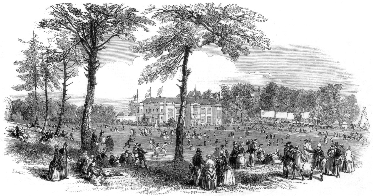 Festiwal Place, Temperance and Bond of Universal Brotherhood, Hartwell, Buckinghamshire, 1851. autorstwa Henry Anelay