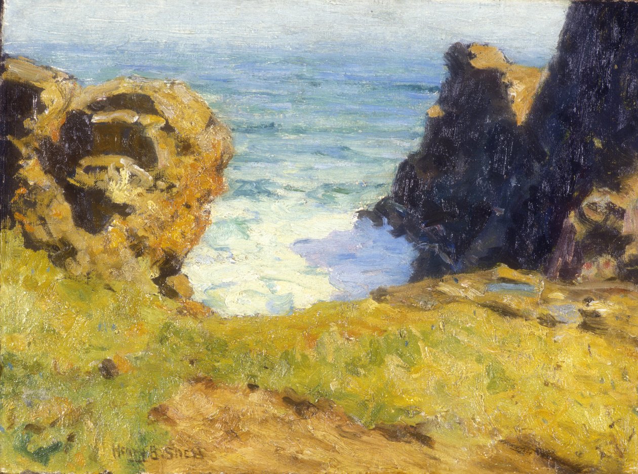 W pobliżu St. Ives, Kornwalia, ok. 1914 (olej na płótnie) autorstwa Henry Bayley Snell