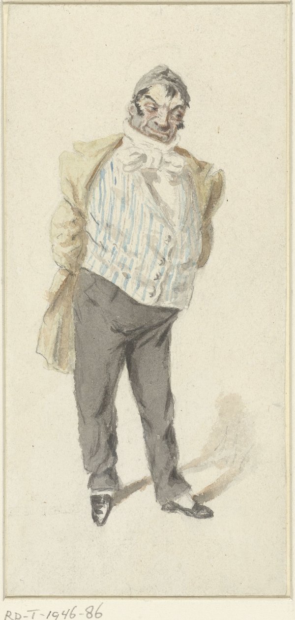 Karykatura stojącego dżentelmena autorstwa Henry Bonaventure Monnier