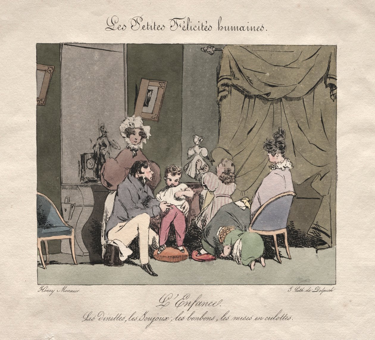 Małe ludzkie Felicity: Dzieciństwo. autorstwa Henry Bonaventure Monnier