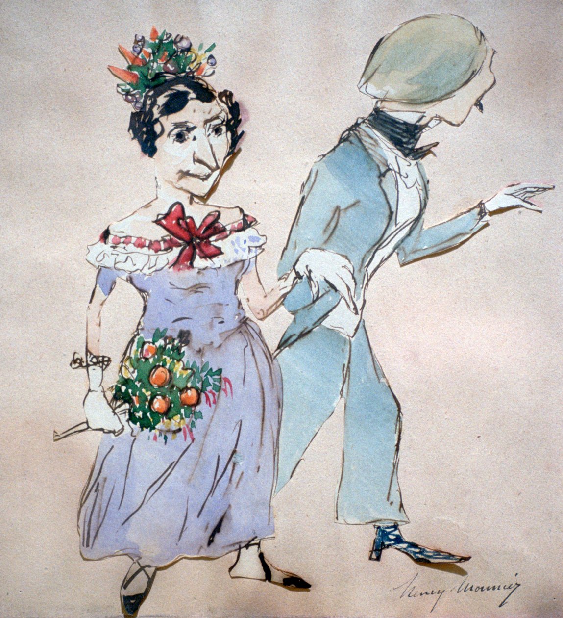Para z bukietem, c1825-1877 autorstwa Henry Bonaventure Monnier