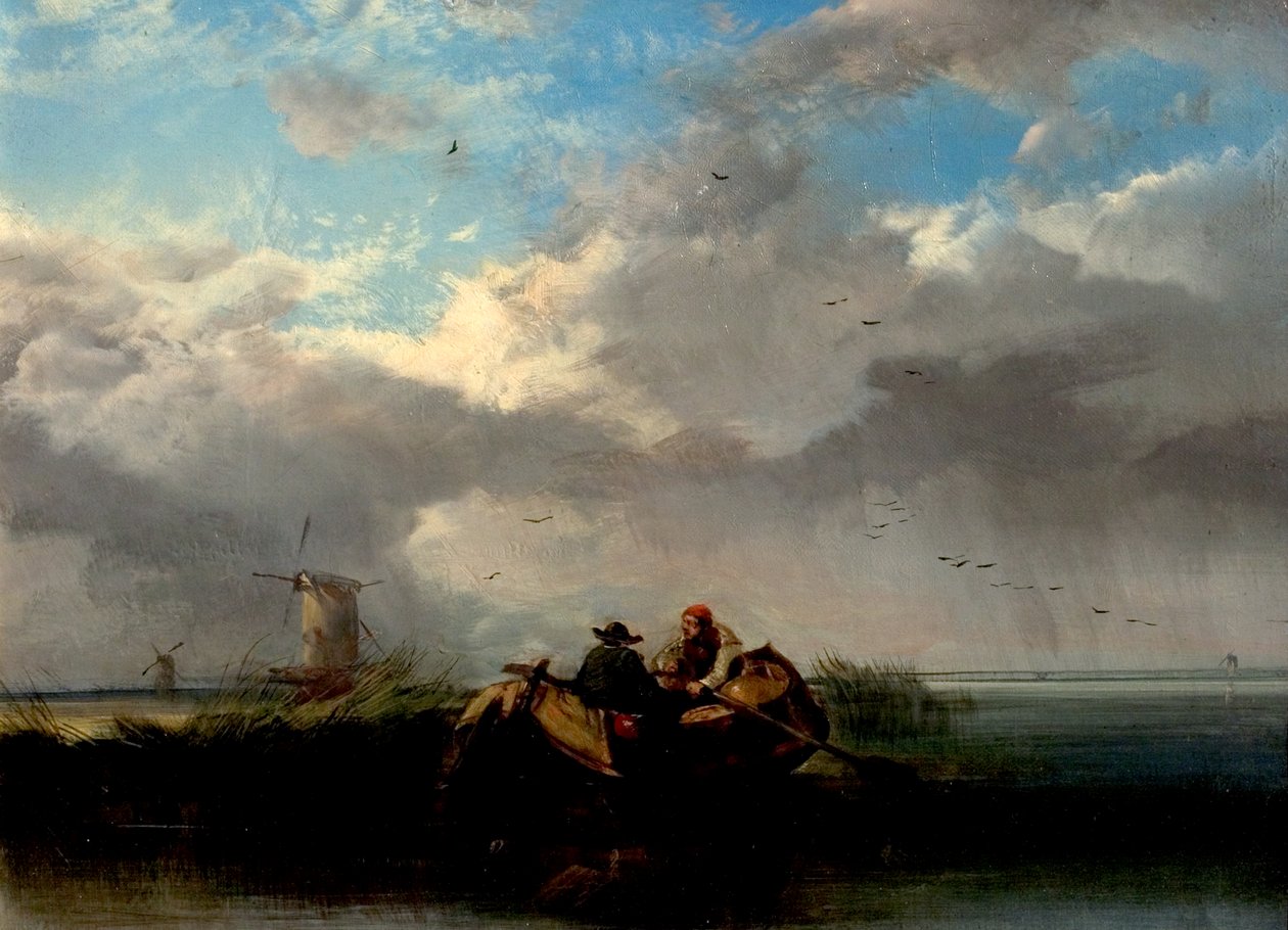 Norfolk Broads z łodziami autorstwa Henry Bright