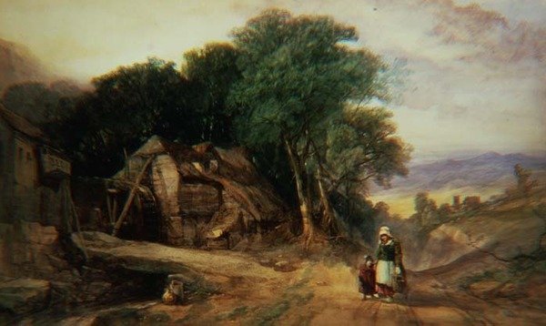 Na granicach Dartmoor, ok. 1840 (akwarela na papierze) autorstwa Henry Bright