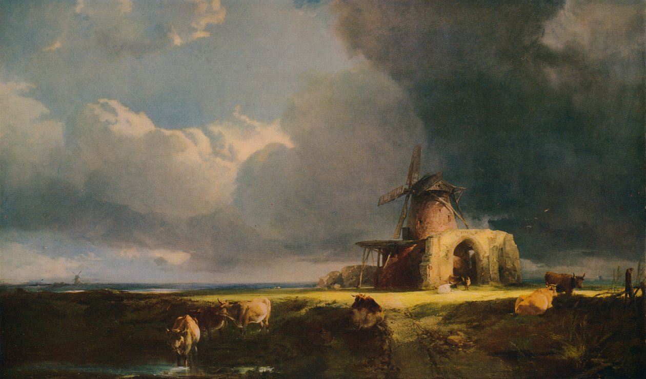 Opactwo St. Benets, na Bure, ok. 1854 r. autorstwa Henry Bright