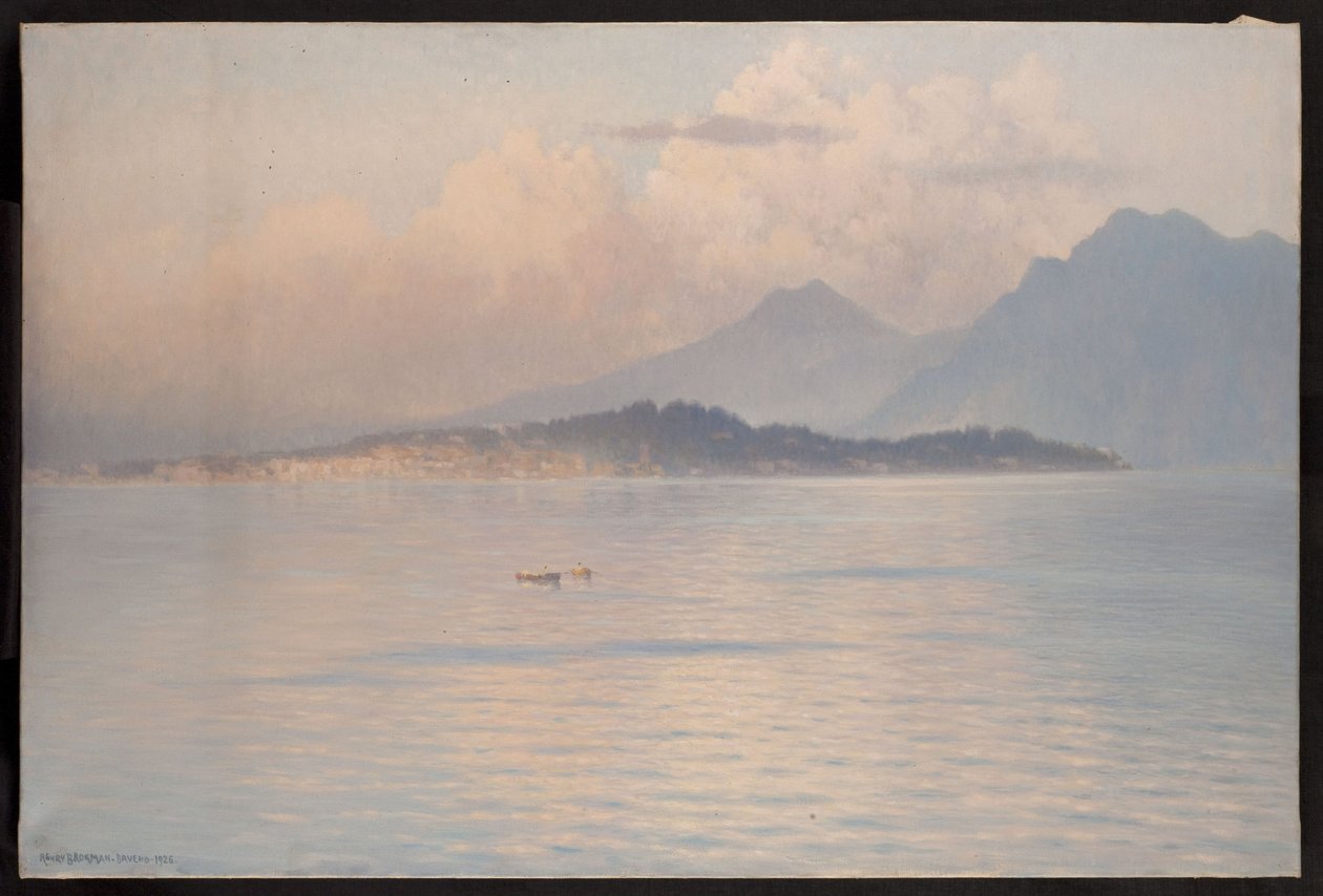 Jezioro Maggiore, Pallanza, w 1926 roku (olej) autorstwa Henry Brokman Knudsen
