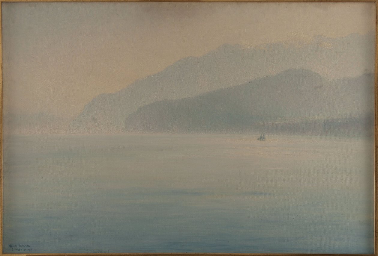 Wybrzeże Sorrento, niebieski i srebrny autorstwa Henry Brokman Knudsen