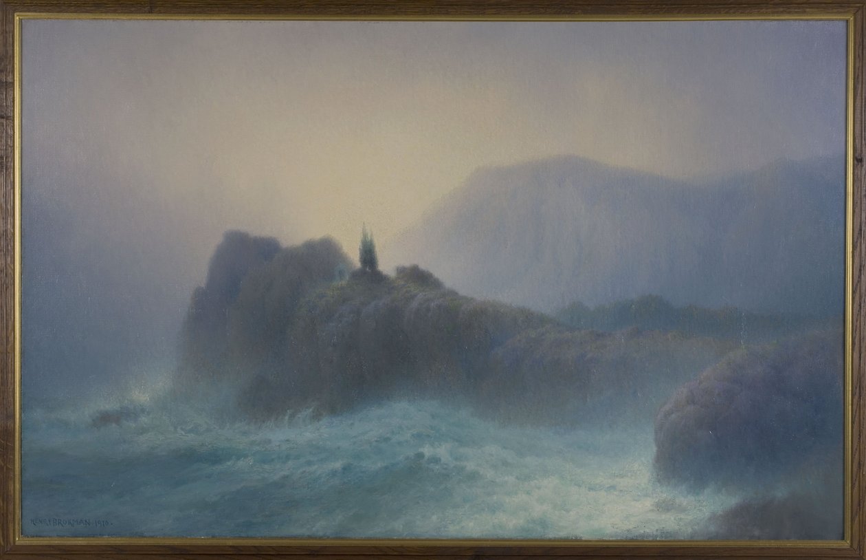 Tombeau du marin (styl romantyczny), 1910 (olej na płótnie) autorstwa Henry Brokman Knudsen