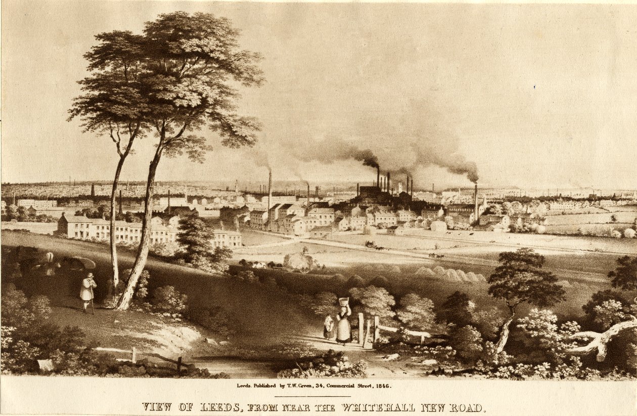Widok na Leeds z okolic Whitehall New Road autorstwa Henry Burn