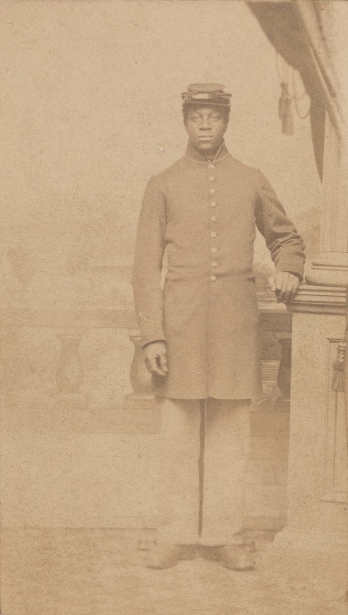 Carte-de-visite niezidentyfikowanego żołnierza Unii, 1862-1884. autorstwa Henry C. Cushing