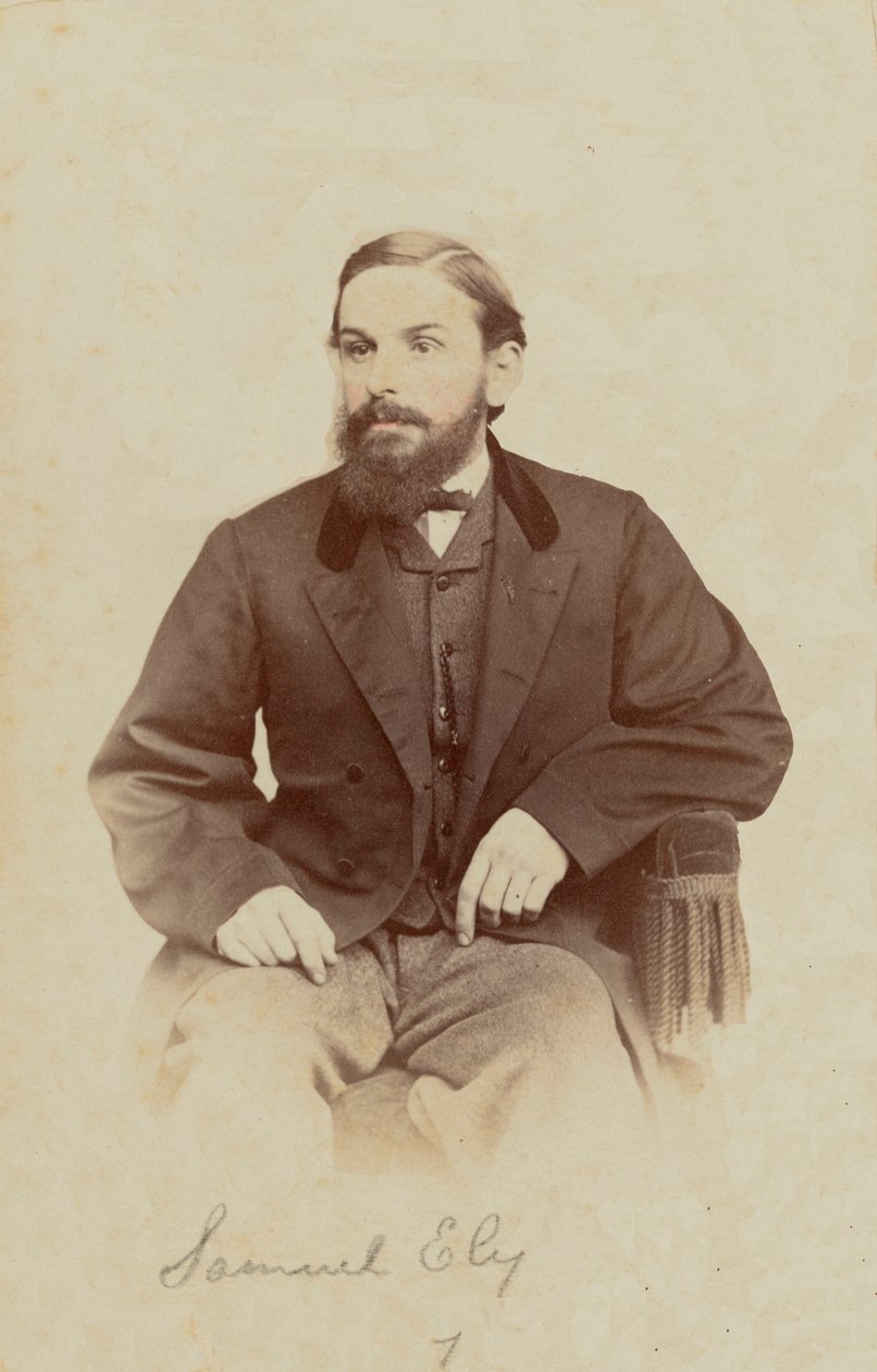 Carte-de-visite portret Samuela Ely, 1862-1869. autorstwa Henry C. Phillips