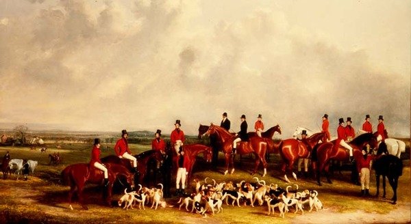 Spotkanie Buck Hounds, c.1845 autorstwa Henry Calvert