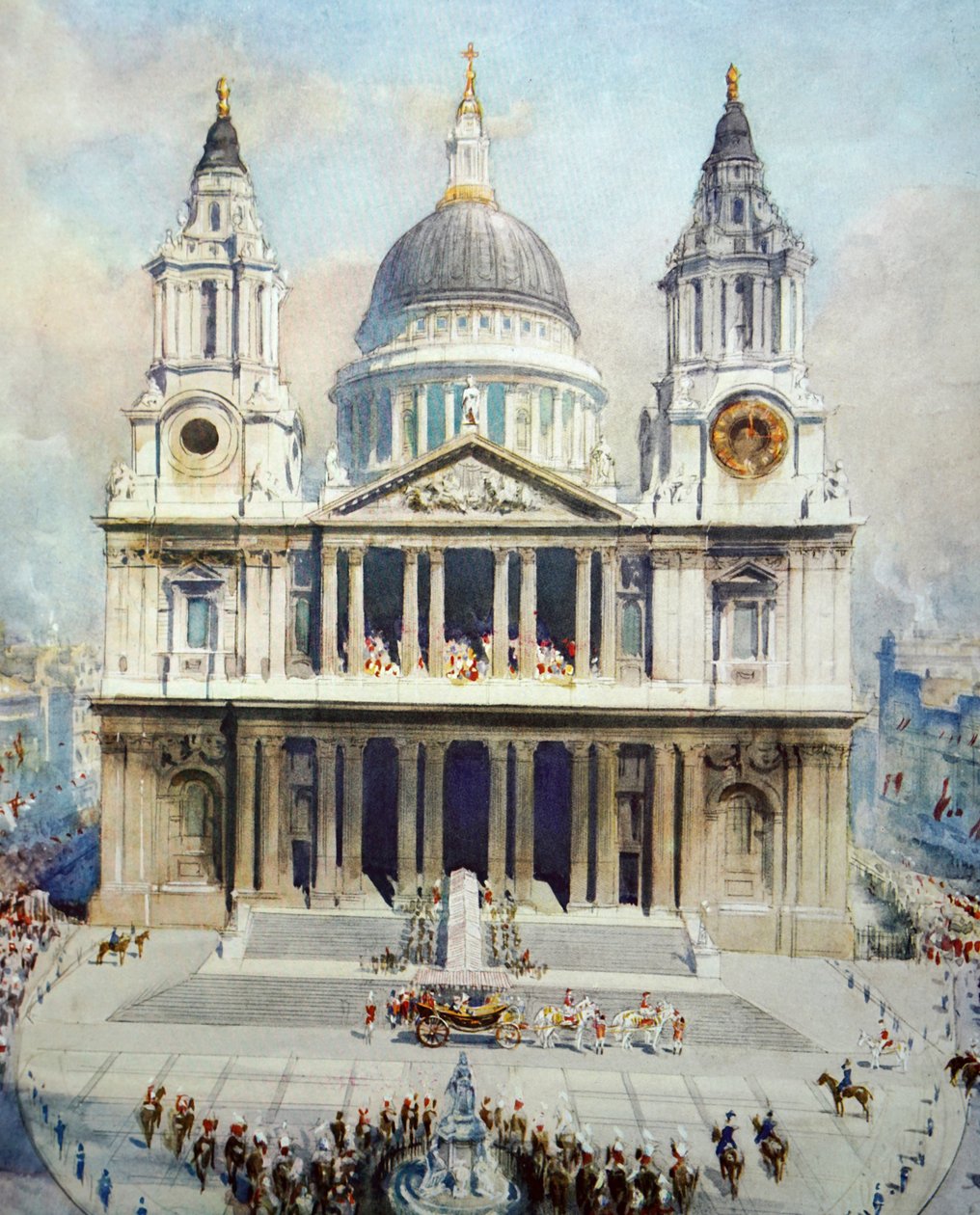 Srebrny jubileusz króla Jerzego V w katedrze św. Pawła autorstwa Henry Charles Brewer