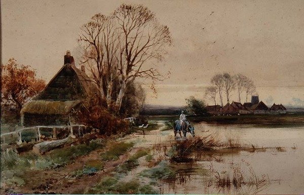 W pobliżu Reedham, Norfolk autorstwa Henry Charles Fox