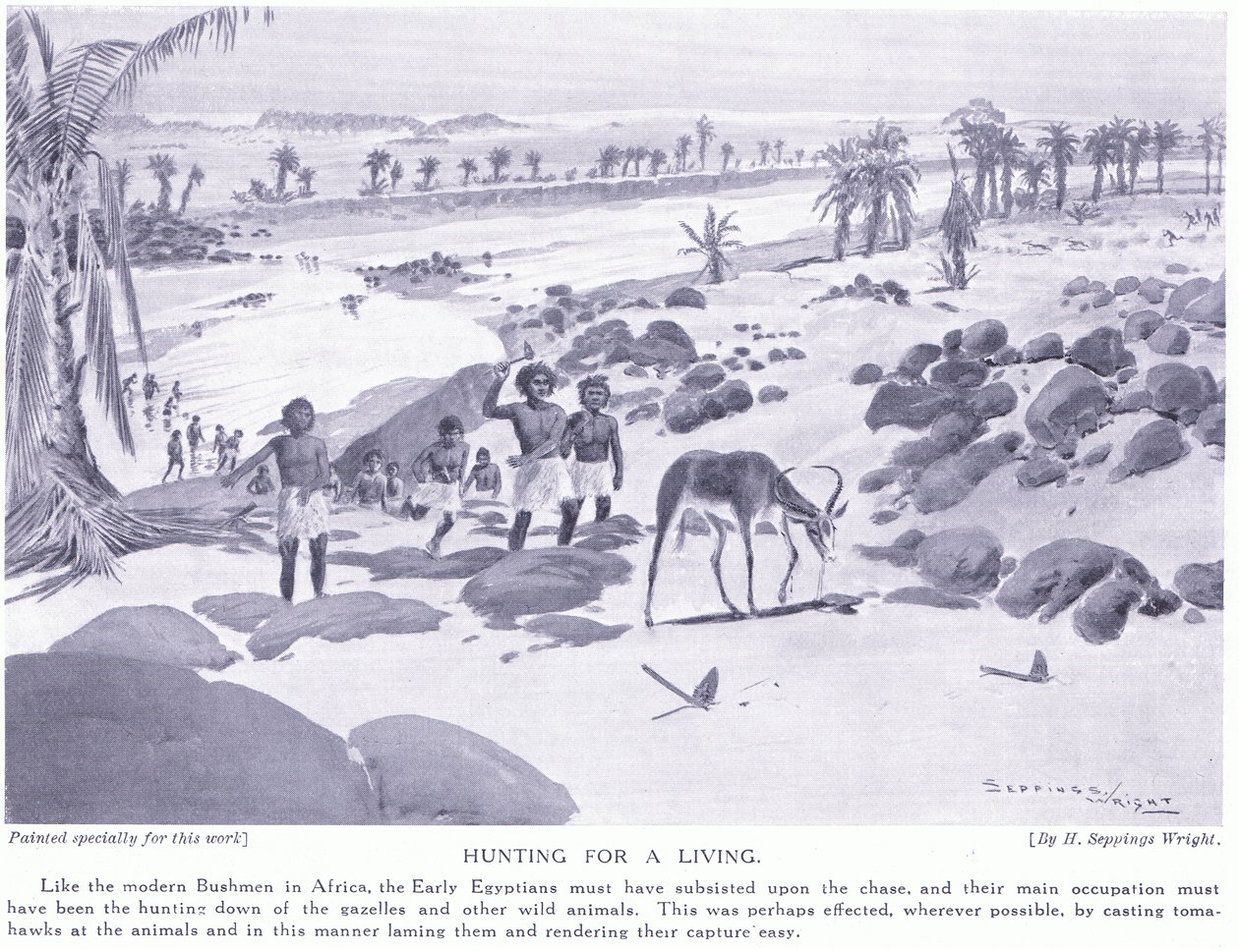 Polowanie na życie, ok. 1920 autorstwa Henry Charles Seppings Wright