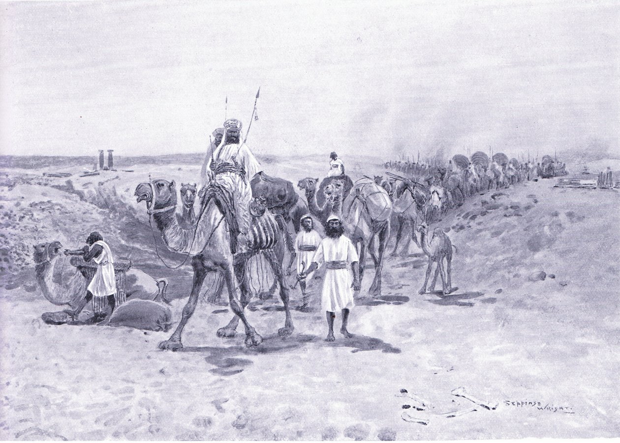 Soloman wysyła prezenty Hiram autorstwa Henry Charles Seppings Wright