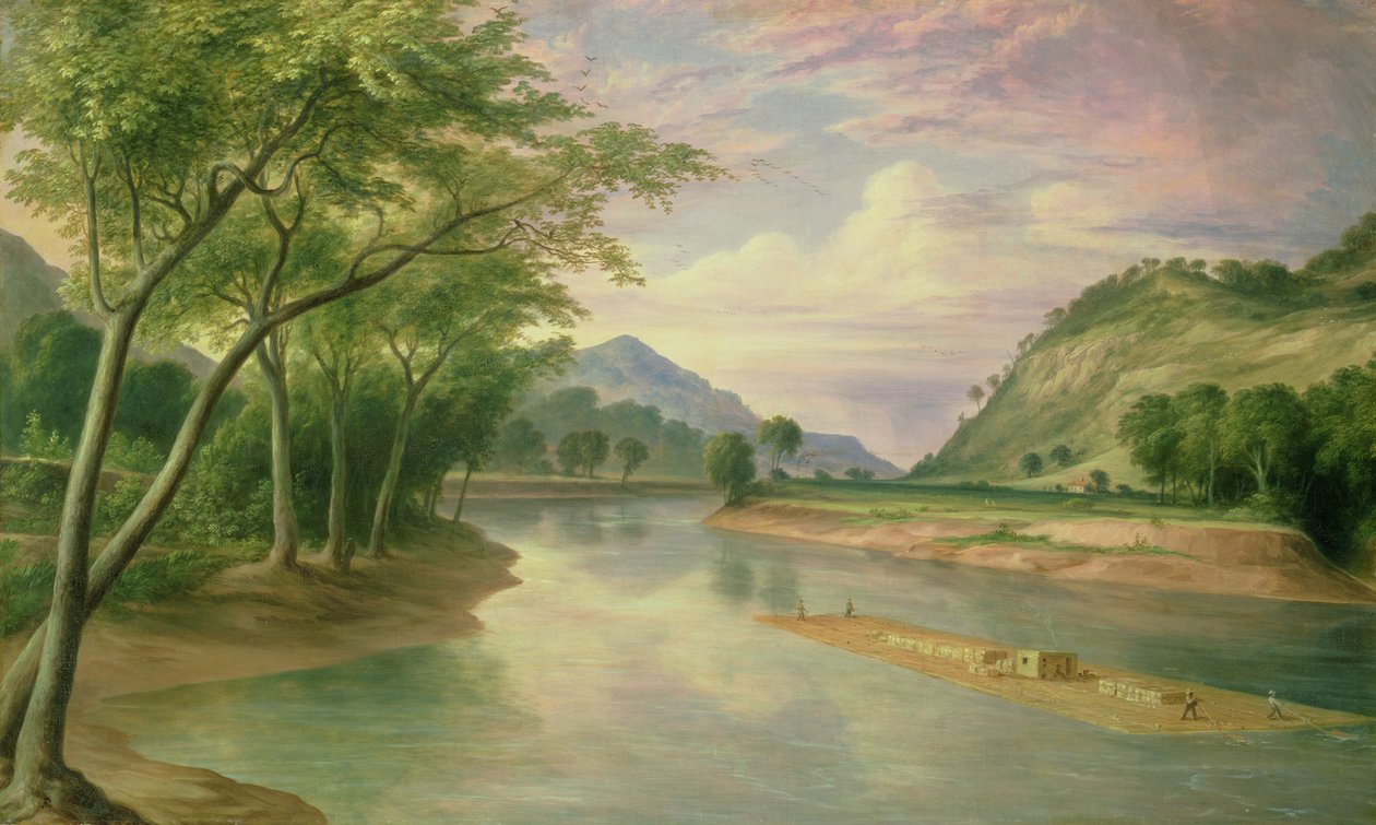 Rzeka Ohio w pobliżu Marietty, 1855 autorstwa Henry Cheever Pratt