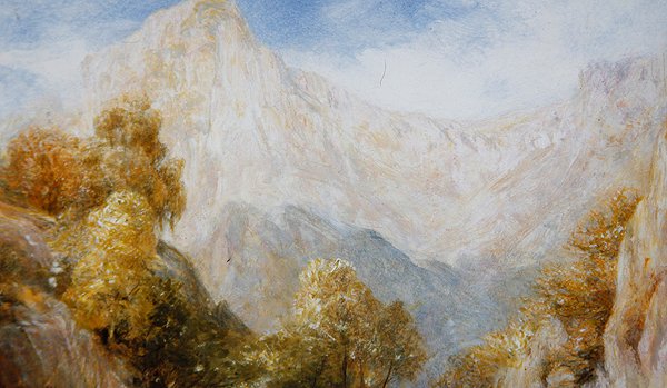Na wzgórzach, ok. 1850 (olej na panelu) autorstwa Henry Clarence Whaite