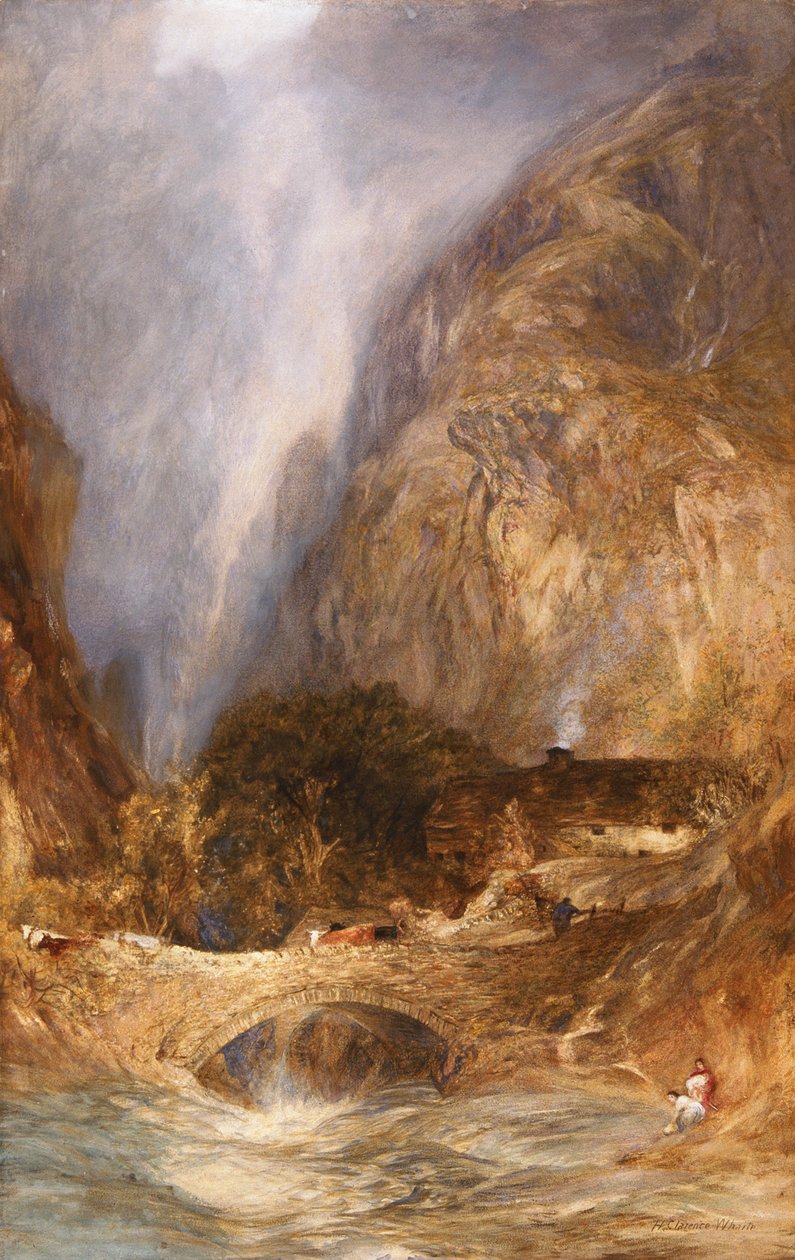 „Most rzymski”, ok. 1880-1900 autorstwa Henry Clarence Whaite