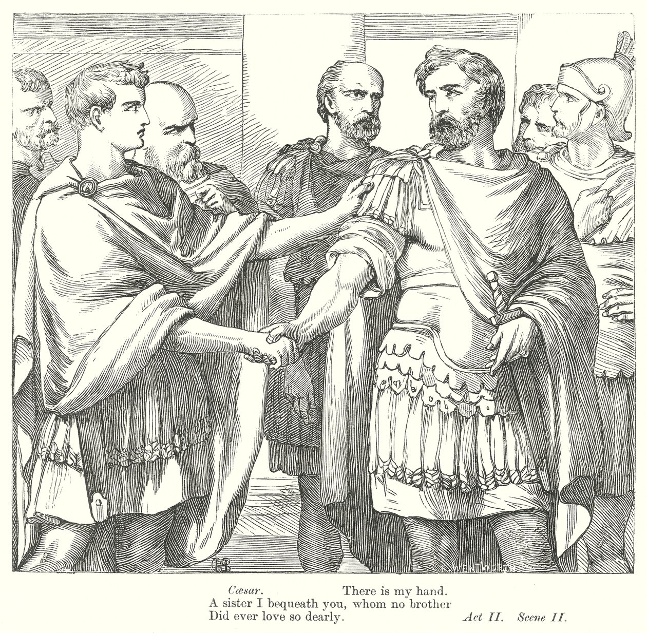 Antoniusz i Kleopatra (rycina) autorstwa Henry Courtney (after) Selous