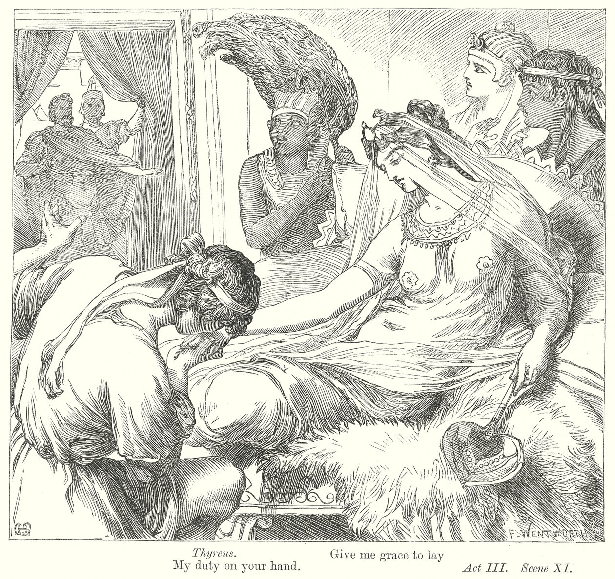 Antoniusz i Kleopatra (rycina) autorstwa Henry Courtney (after) Selous