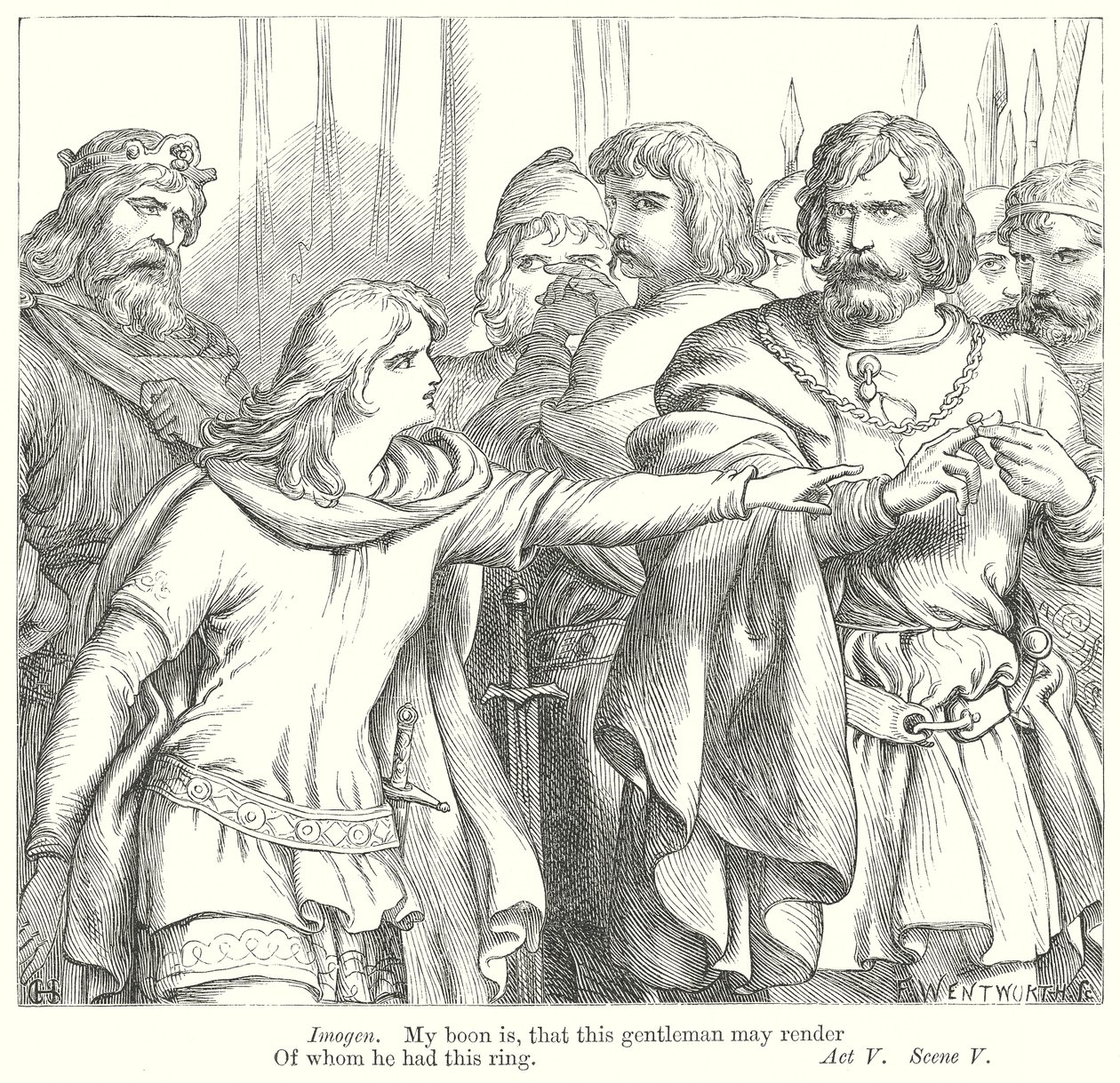 Cymbeline (rycina) autorstwa Henry Courtney (after) Selous