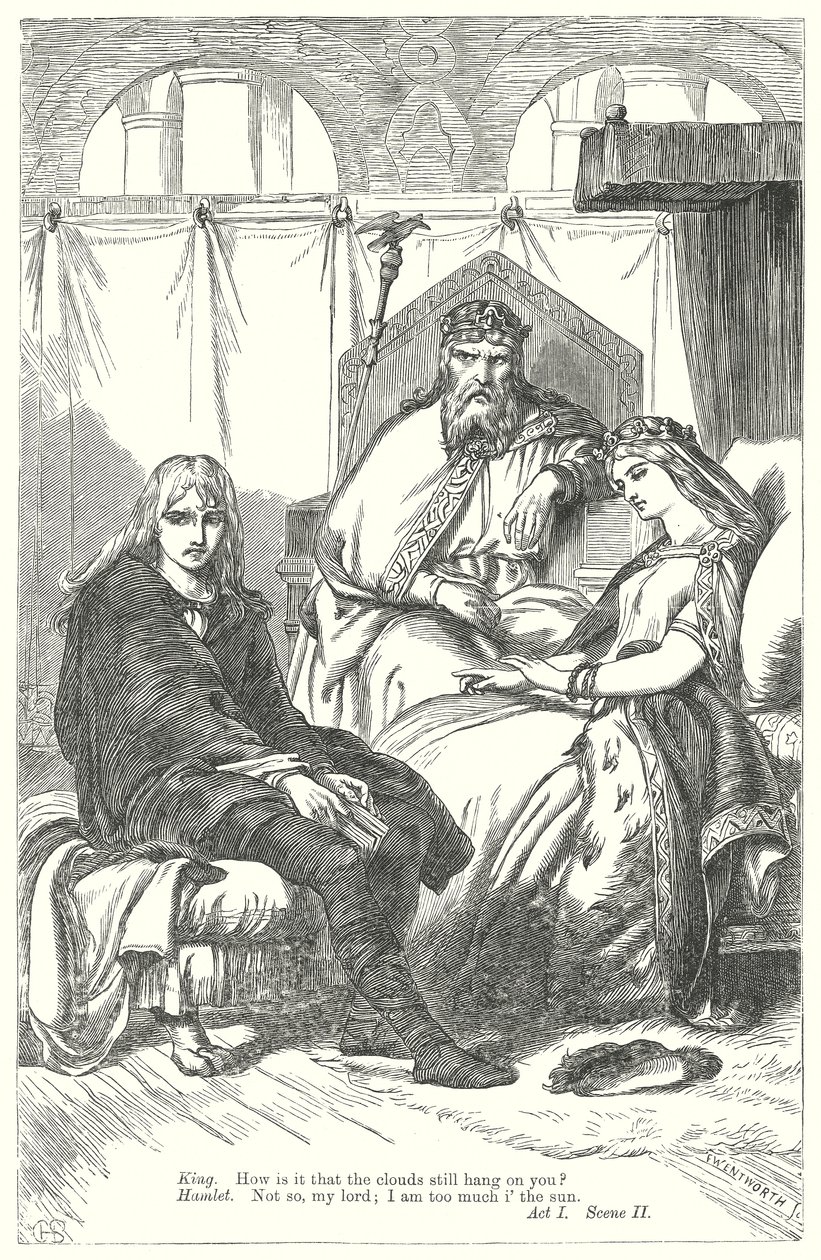 Hamlet (rycina) autorstwa Henry Courtney (after) Selous