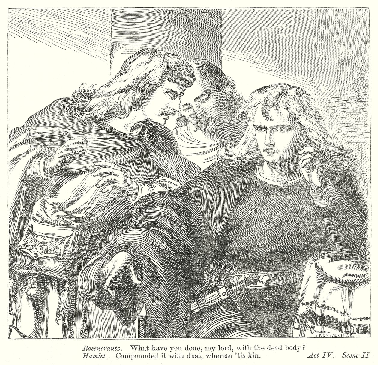 Hamlet (rycina) autorstwa Henry Courtney (after) Selous
