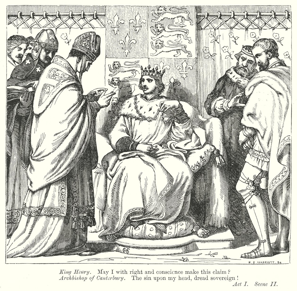 Król Henryk V (rycina) autorstwa Henry Courtney (after) Selous