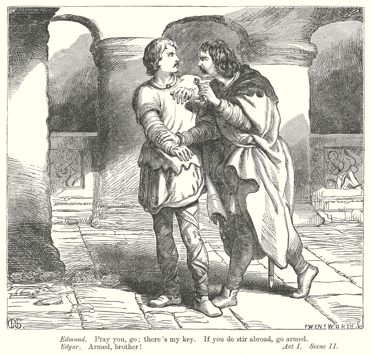 Król Lear (rycina) autorstwa Henry Courtney (after) Selous