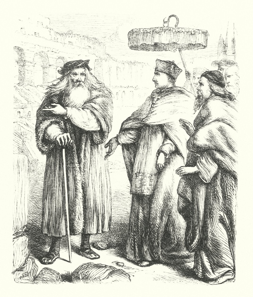 Michał Anioł w Koloseum (grafika) autorstwa Henry Courtney (after) Selous