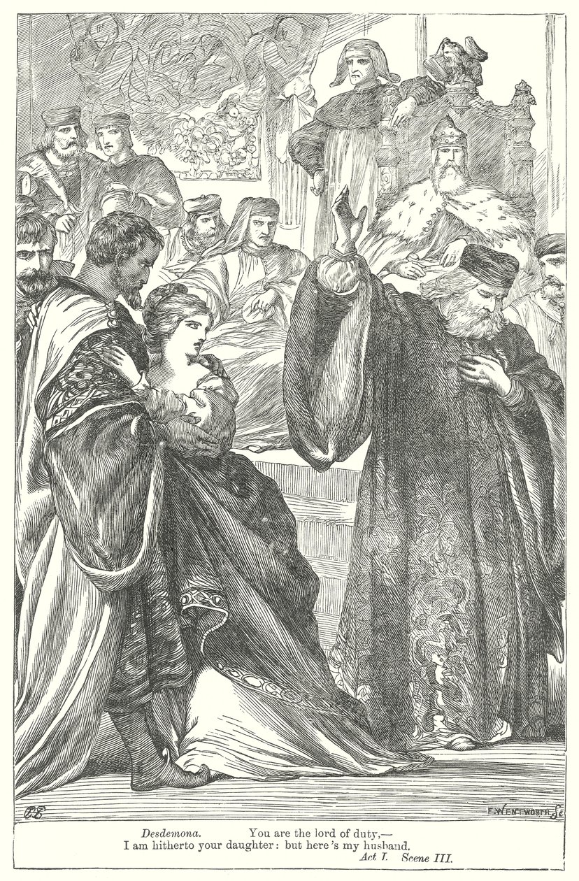 Otello (rycina) autorstwa Henry Courtney (after) Selous