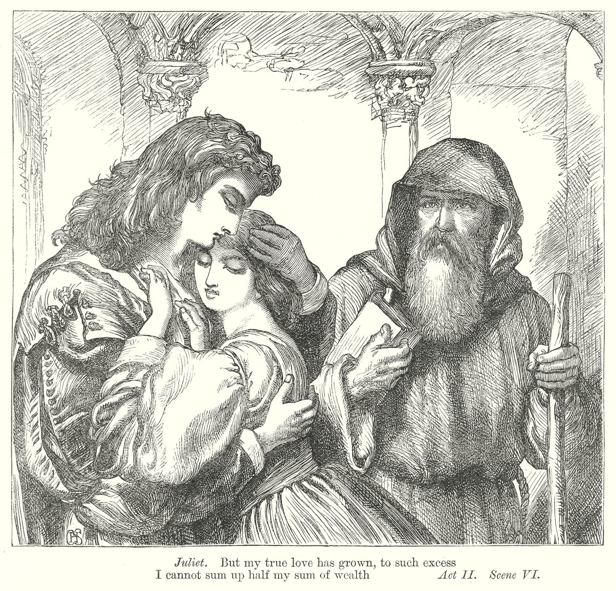 Romeo i Julia (rycina) autorstwa Henry Courtney (after) Selous