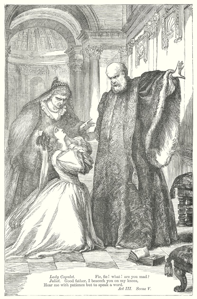 Romeo i Julia (rycina) autorstwa Henry Courtney (after) Selous