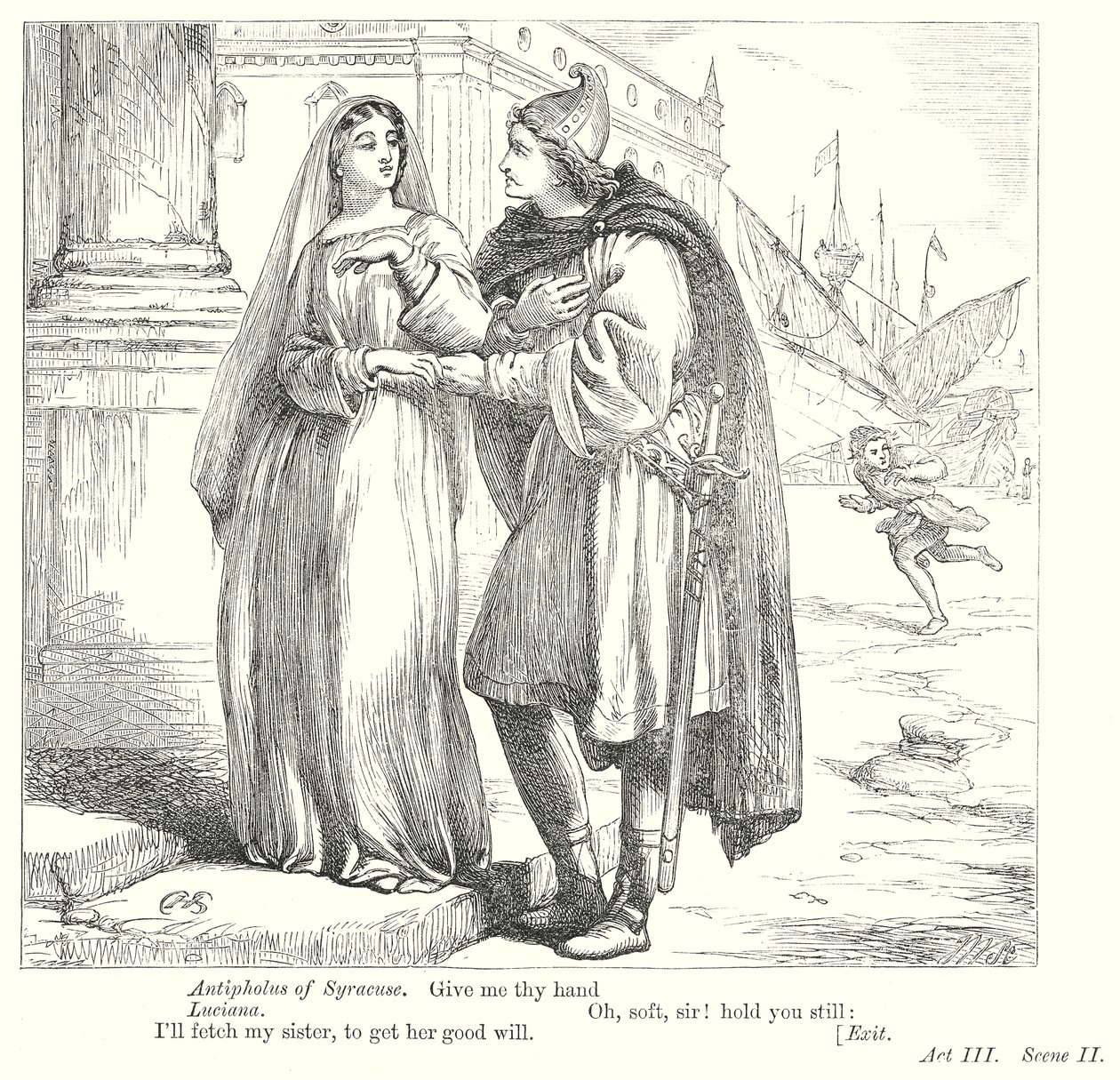 Komedia omyłek (rycina) autorstwa Henry Courtney (after) Selous