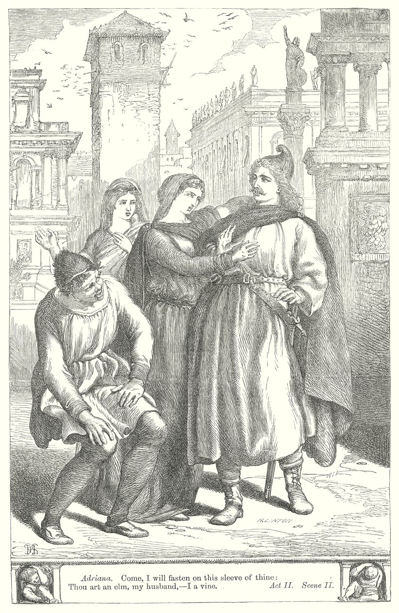 Komedia omyłek (rycina) autorstwa Henry Courtney (after) Selous