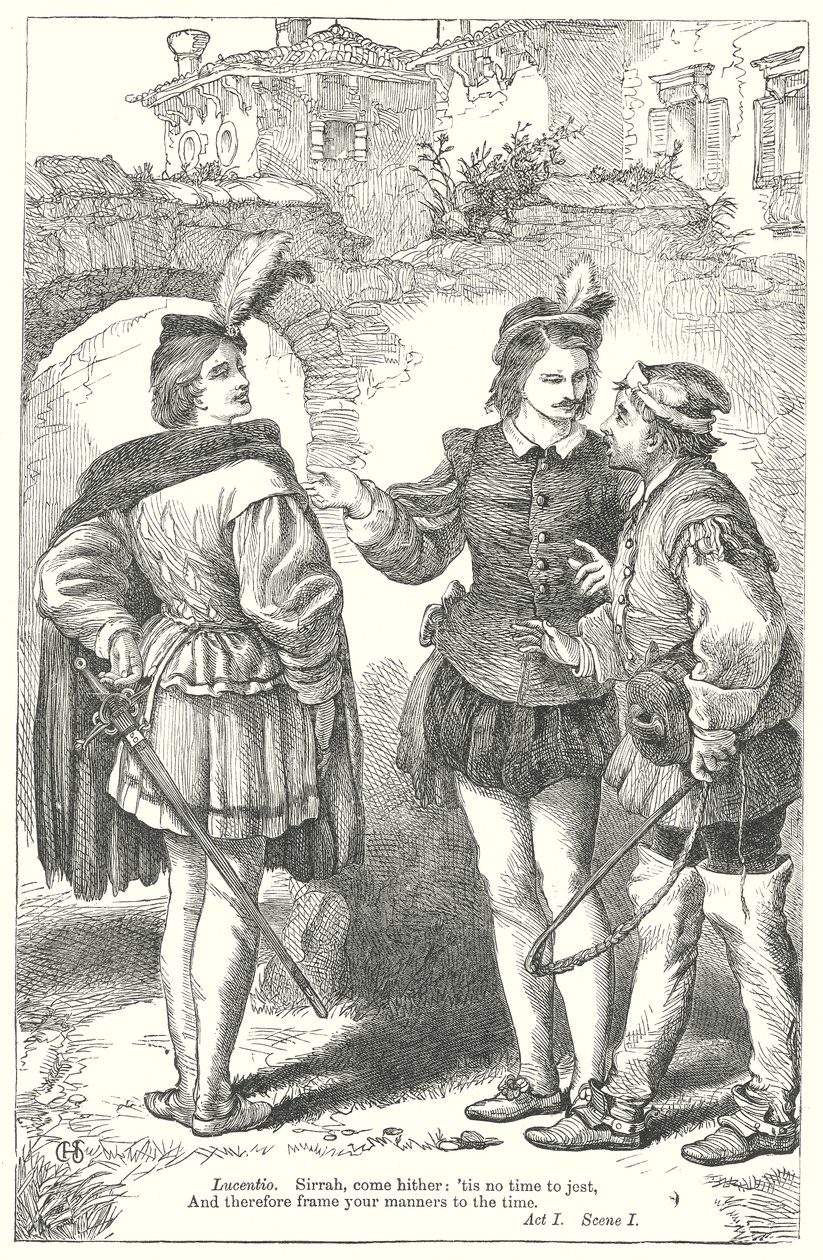 Poskromienie złośnicy (rycina) autorstwa Henry Courtney (after) Selous