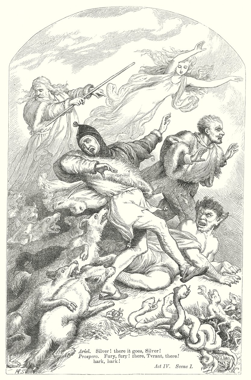Burza (rycina) autorstwa Henry Courtney (after) Selous
