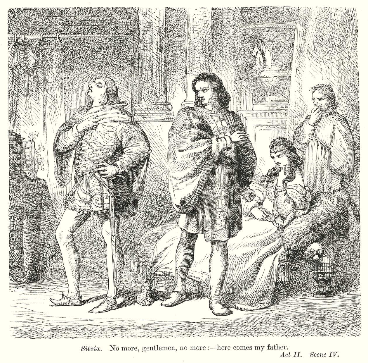 Dwaj panowie z Werony (rycina) autorstwa Henry Courtney (after) Selous