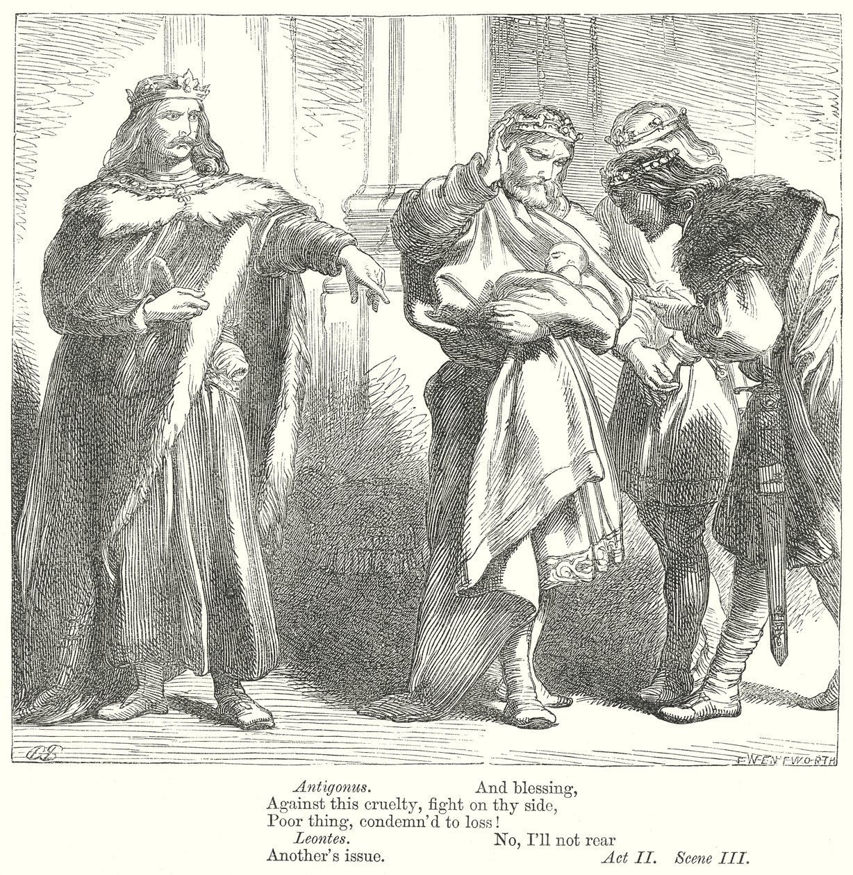 Opowieść zimowa (rycina) autorstwa Henry Courtney (after) Selous