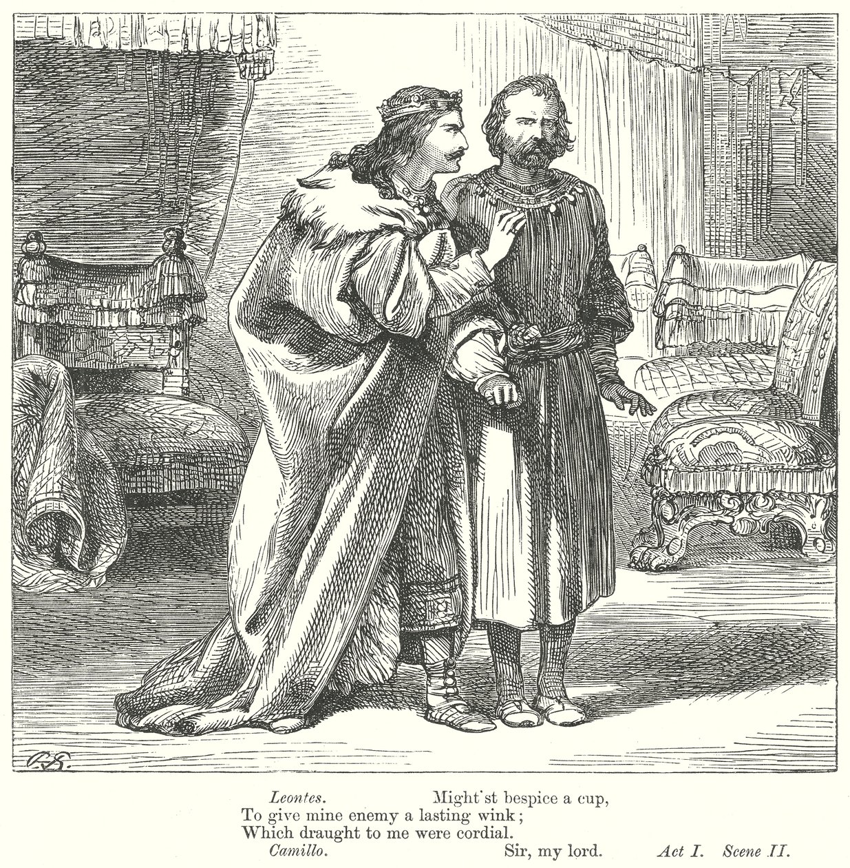 Opowieść zimowa (rycina) autorstwa Henry Courtney (after) Selous