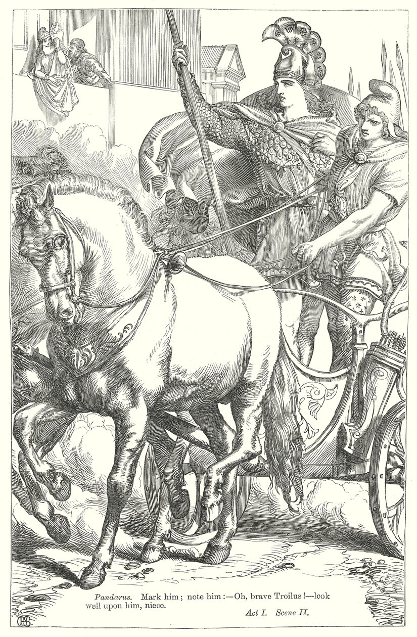 Troilus i Kresyda (rycina) autorstwa Henry Courtney (after) Selous