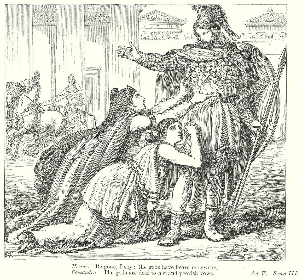 Troilus i Kresyda (rycina) autorstwa Henry Courtney (after) Selous