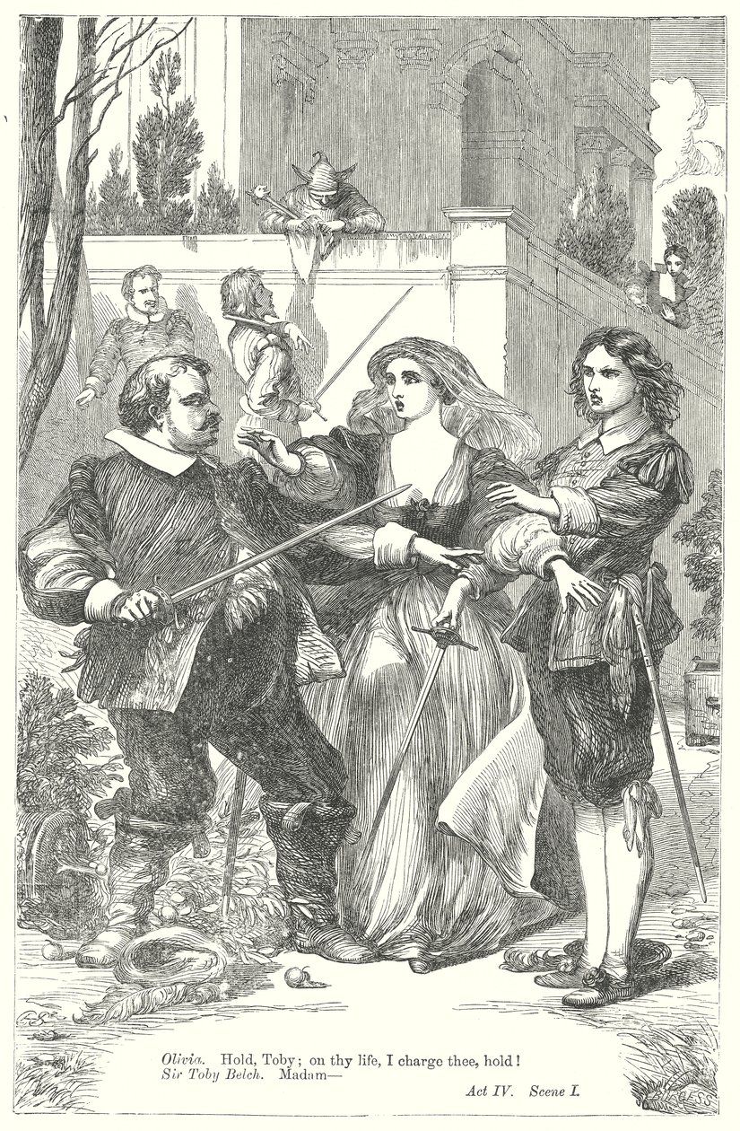 Dwunasta noc (rycina) autorstwa Henry Courtney (after) Selous