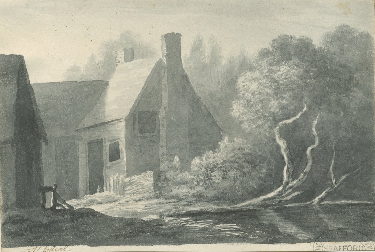 Lichfield - Edial: rysunek w odcieniu sepii, nd [1788-1855] (rysunek) autorstwa Henry Curzon Allport