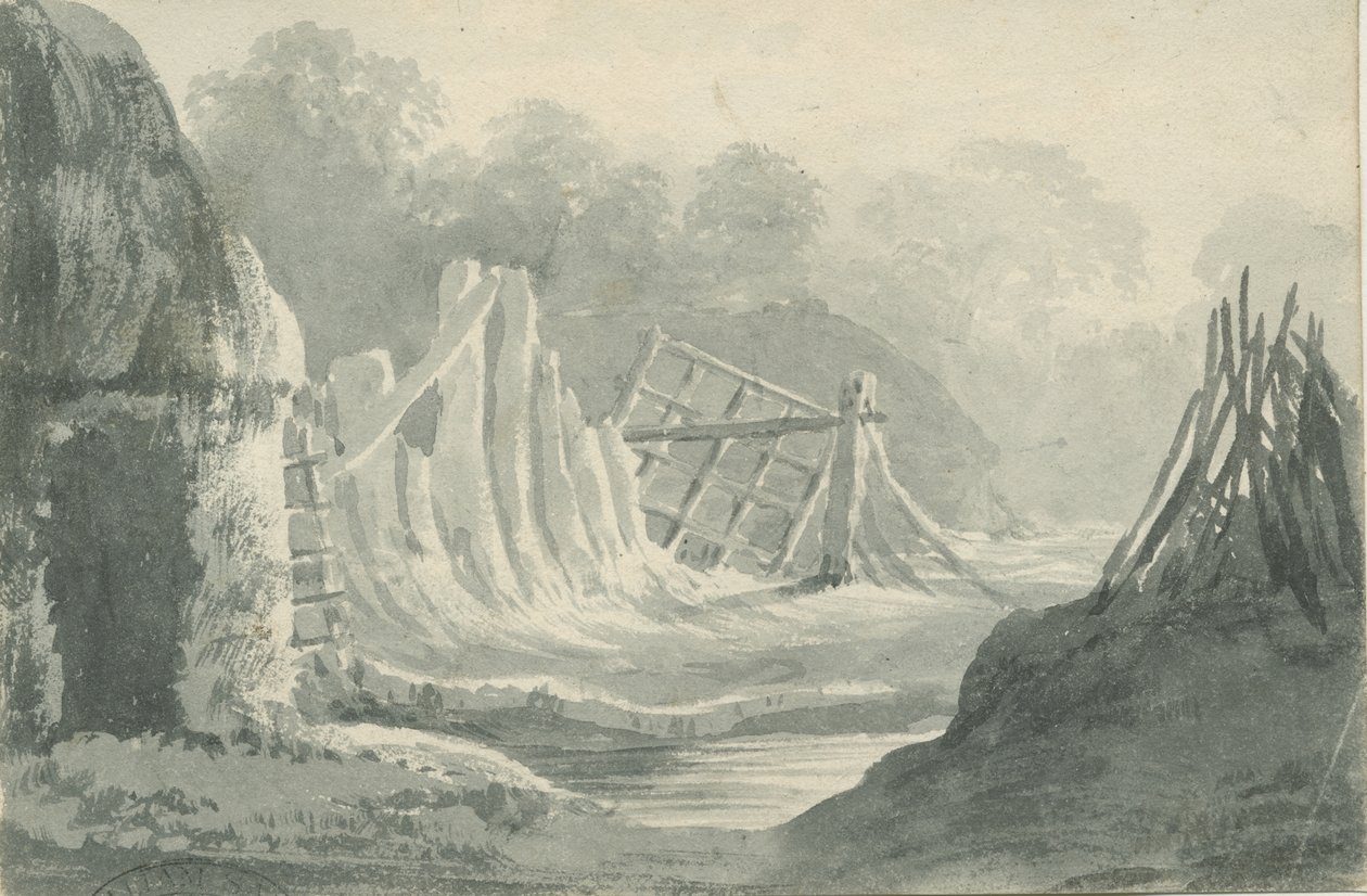 Lichfield - Edial: rysunek w odcieniu sepii, nd [1788-1855] (rysunek) autorstwa Henry Curzon Allport