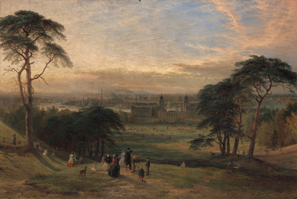 Londyn z Greenwich Hill [1869, Royal Academy of Arts, Londyn, katalog wystawy] autorstwa Henry Dawson