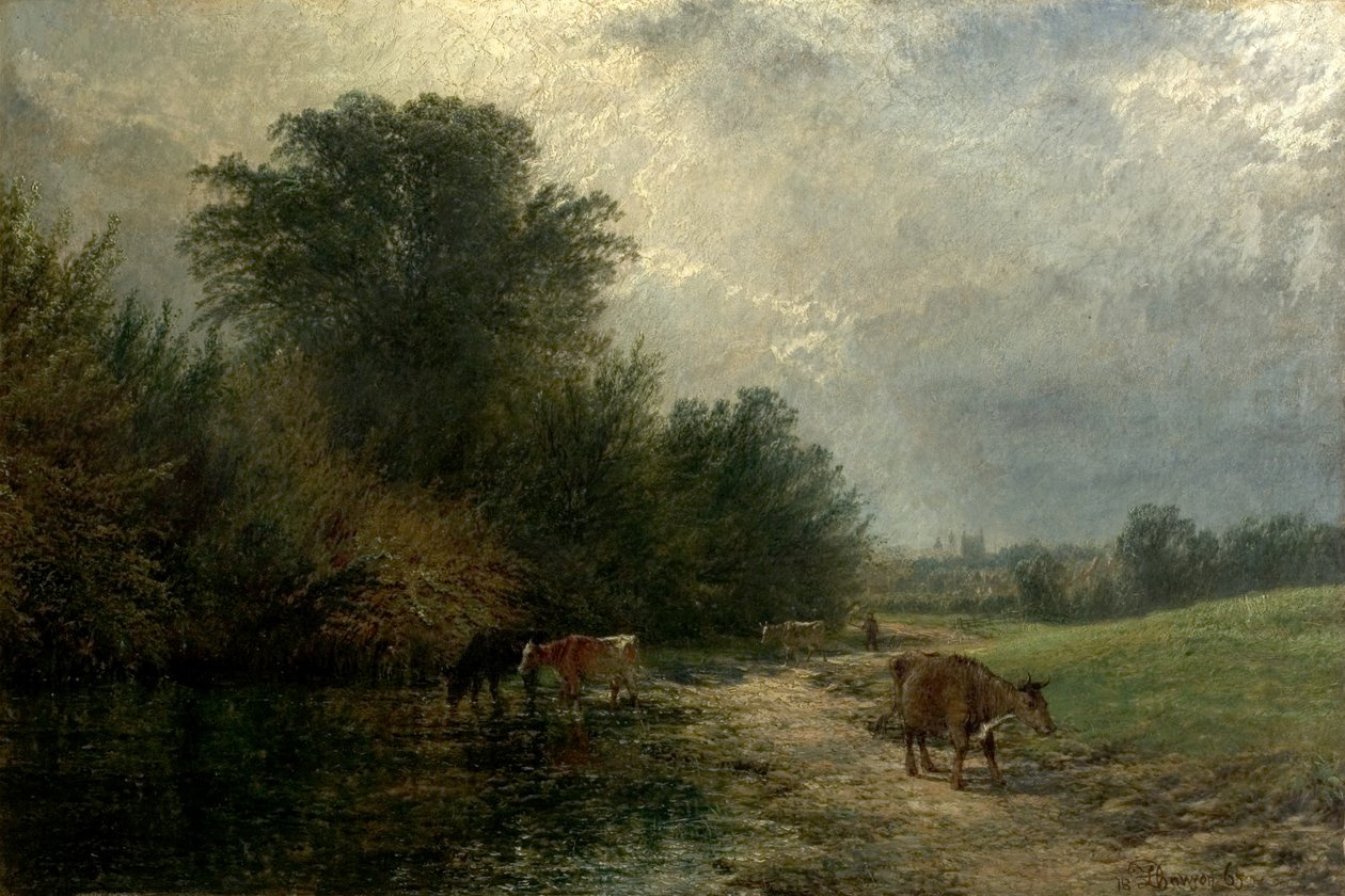 Słońce i prysznice, 1865 autorstwa Henry Dawson