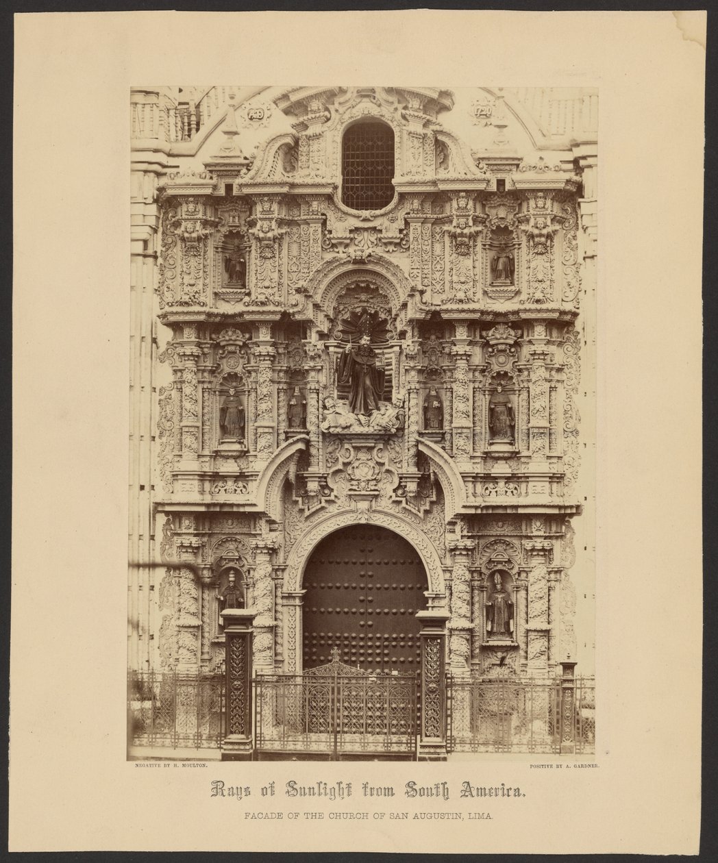 Fasada kościoła San Augustin, Lima autorstwa Henry DeWitt Moulton