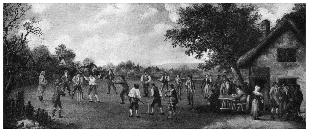 Wiejski mecz krykieta, XIX wiek 1912. autorstwa Henry Dixon