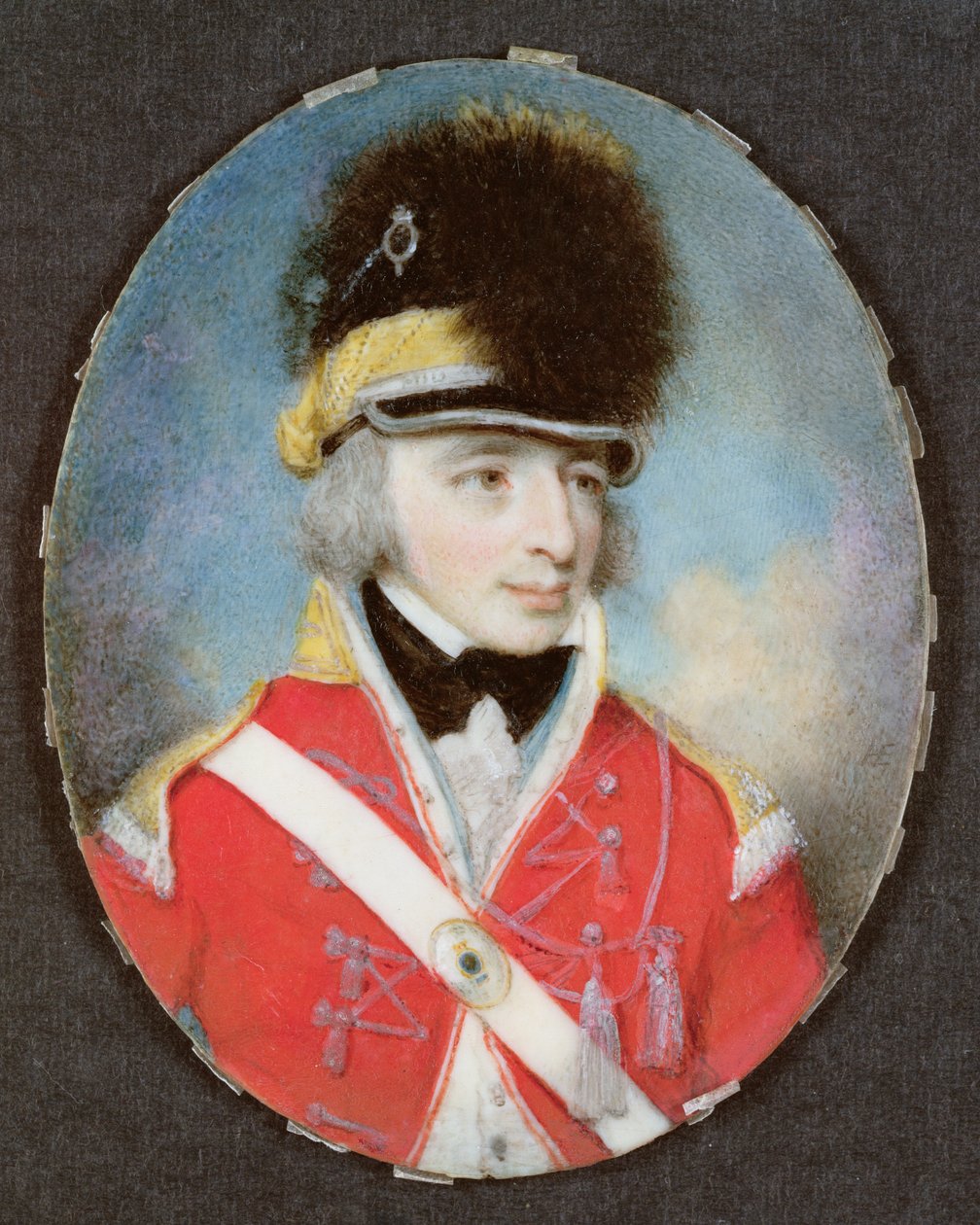 Miniatura nieznanego oficera, ok.1797 autorstwa Henry Edridge